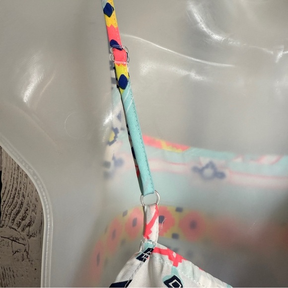 Sundress Aztec Geometric Print Neon Size Large Boho Mini Lightweight Sleeveless - Picture 5 of 9